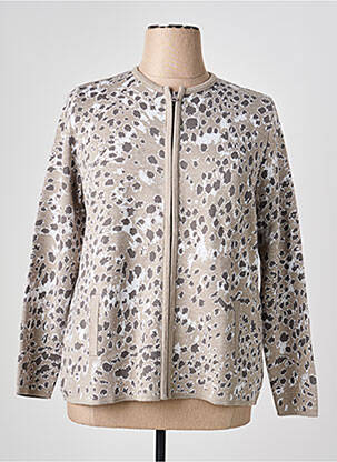Veste casual col rond gris I.ODENA femme