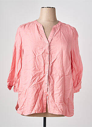 Chemisier tissage popeline manches longues rose OLSEN femme