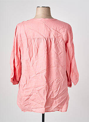 Chemisier tissage popeline manches longues rose OLSEN femme