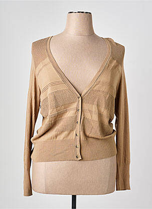 Gilet manches longues stretch marron OLSEN femme