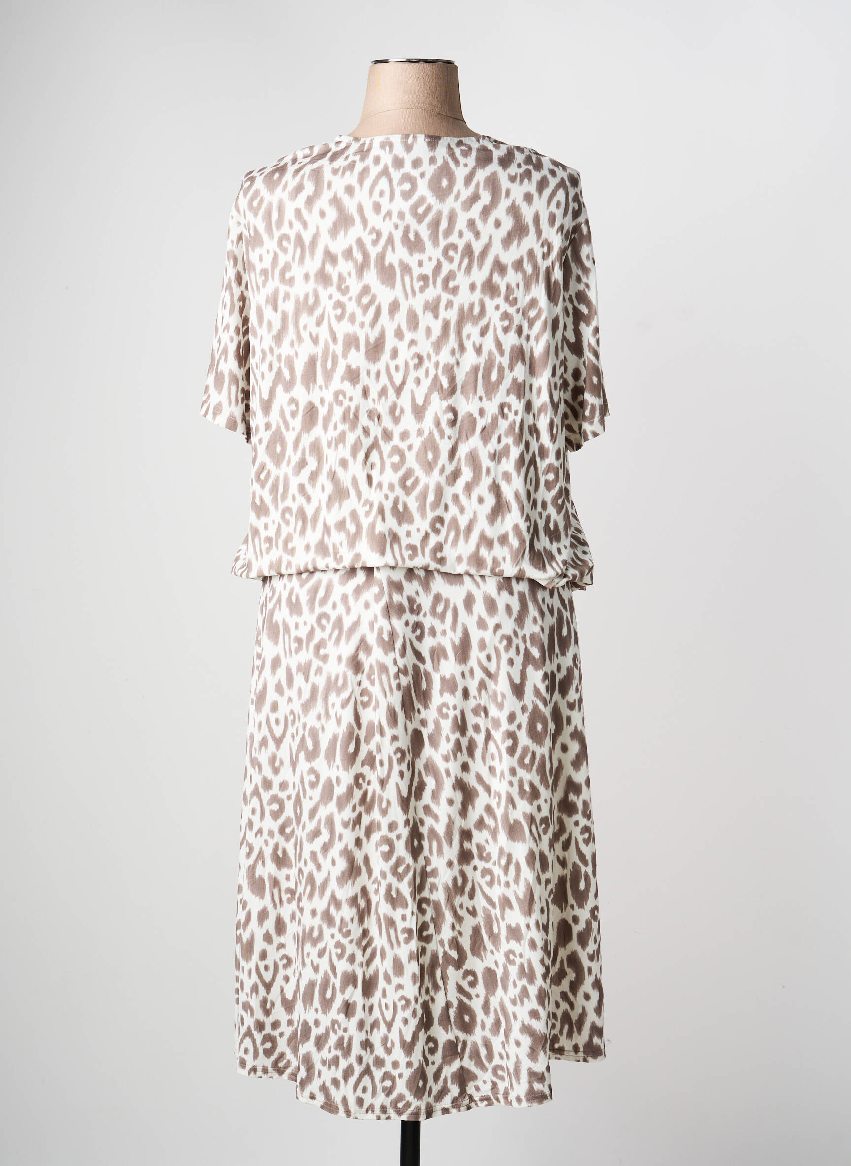 Ensemble jupe coupe fluide beige FRANK WALDER femme
