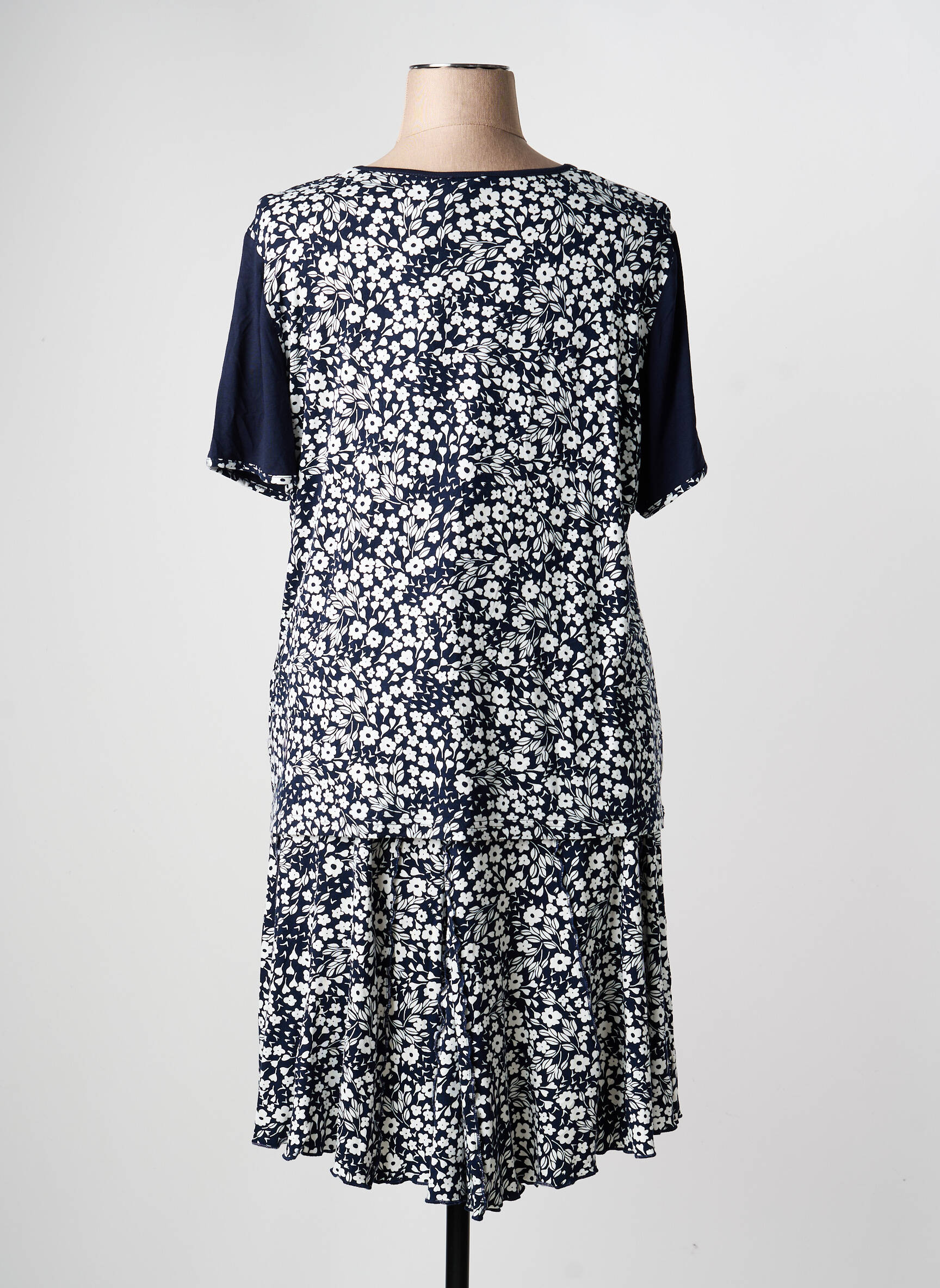 Ensemble jupe coupe cintrée bleu GUY DUBOUIS femme