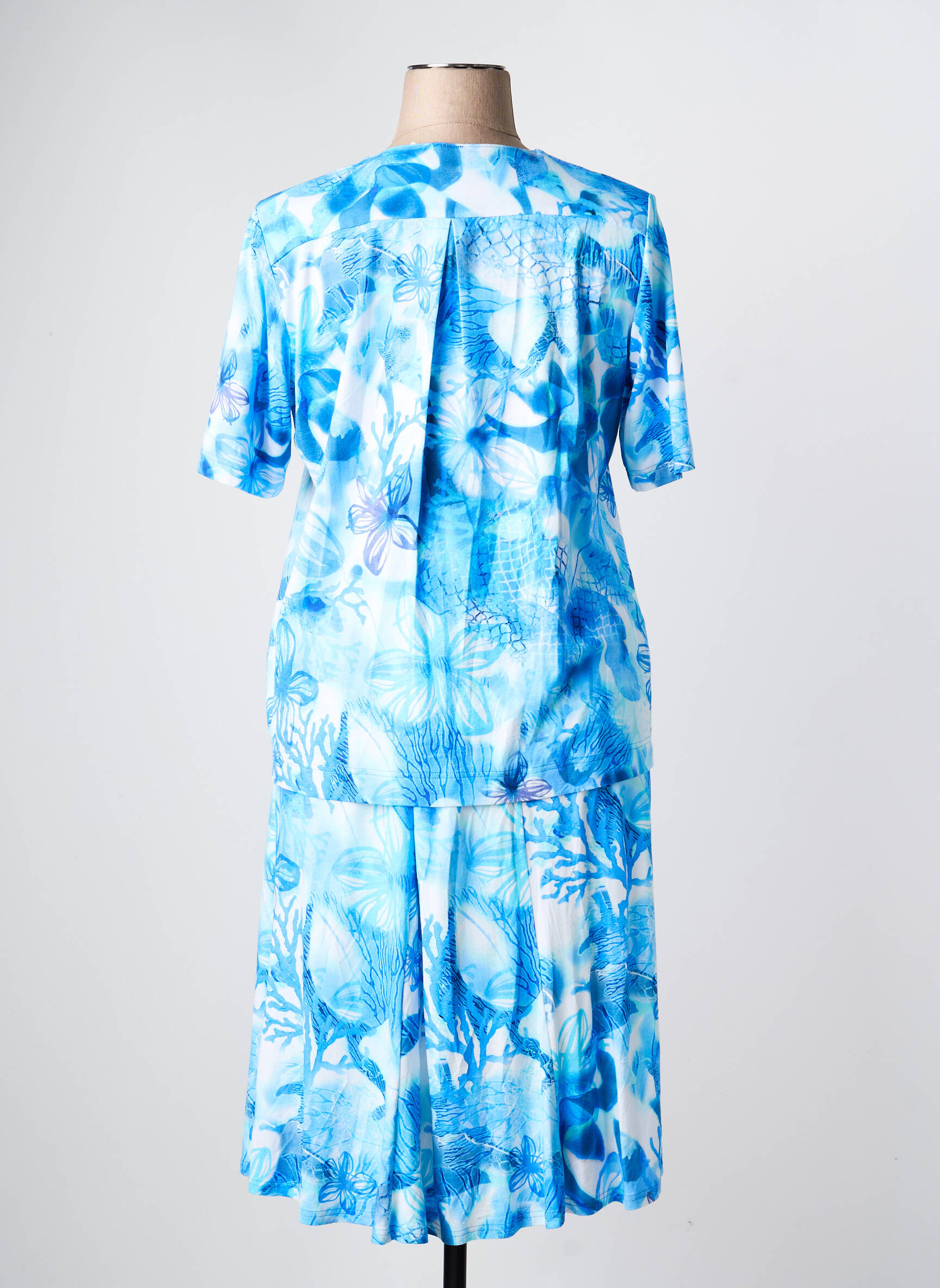 Ensemble jupe coupe cintrée bleu RABE femme