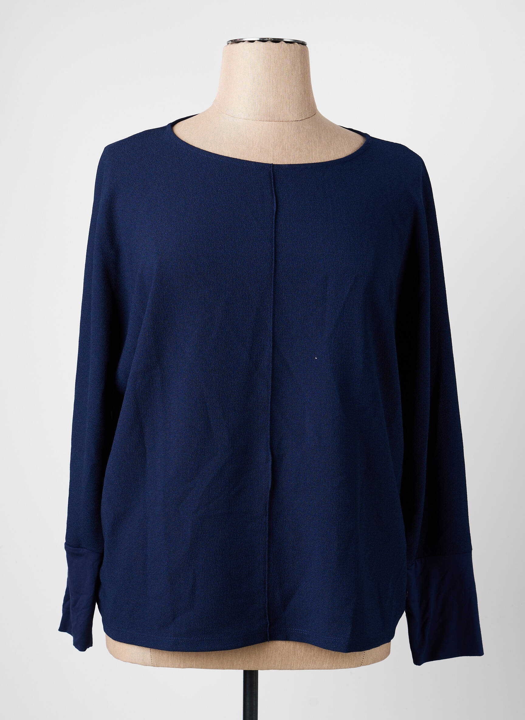 Top coupe fluide manches longues bleu OLSEN femme