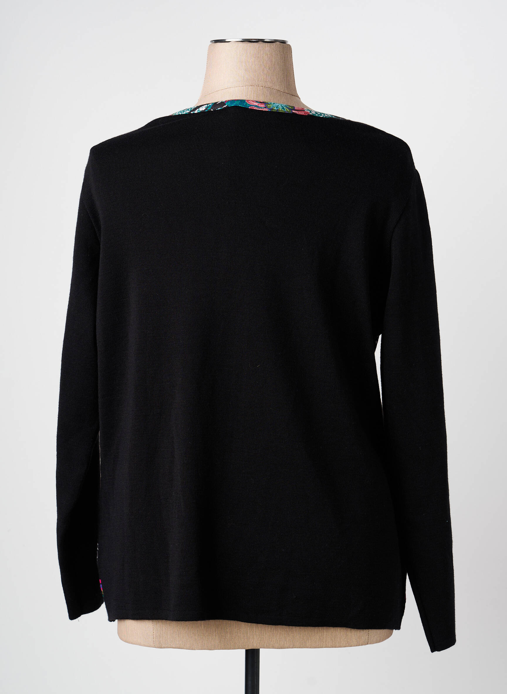 Gilet manches longues col rond noir TELMAIL femme