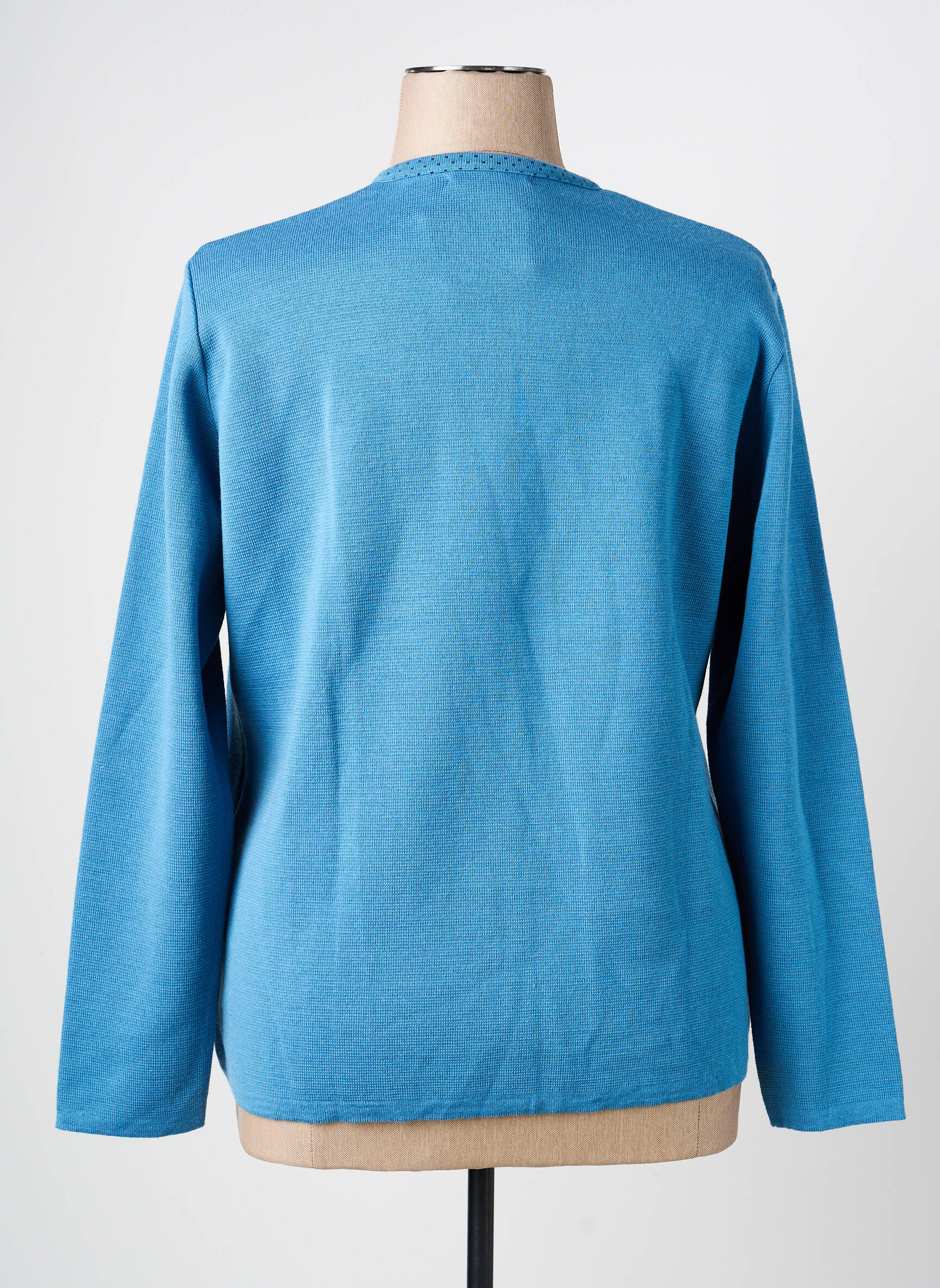 Veste casual col rond bleu I.ODENA femme