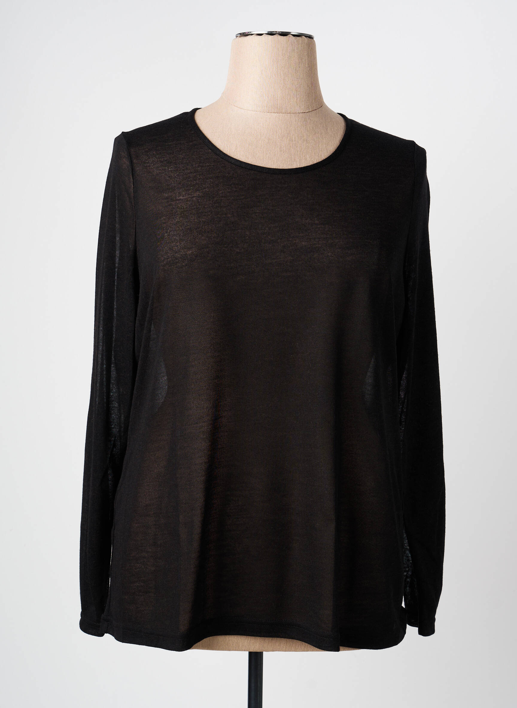 Top stretch manches longues noir PAUSE CAFE femme