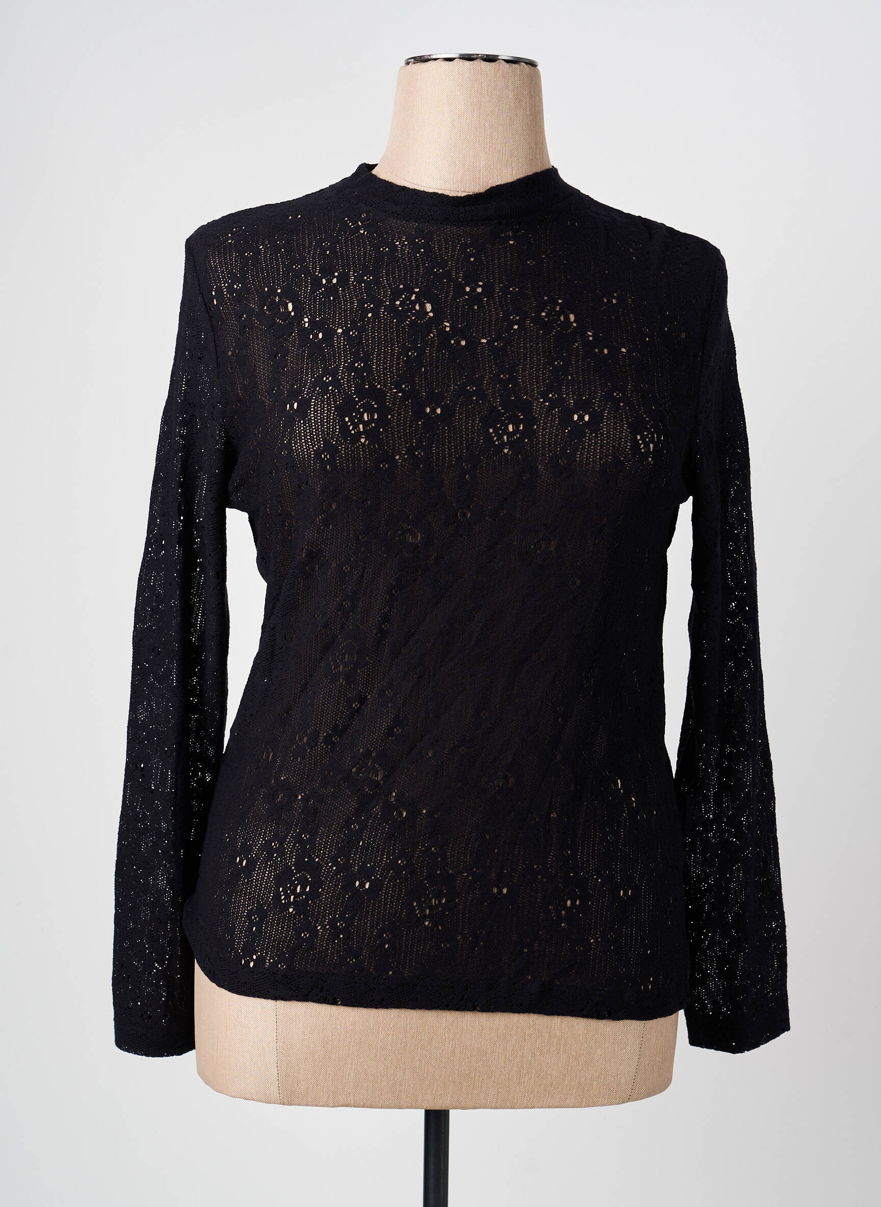 Top stretch manches longues noir KATMAI femme