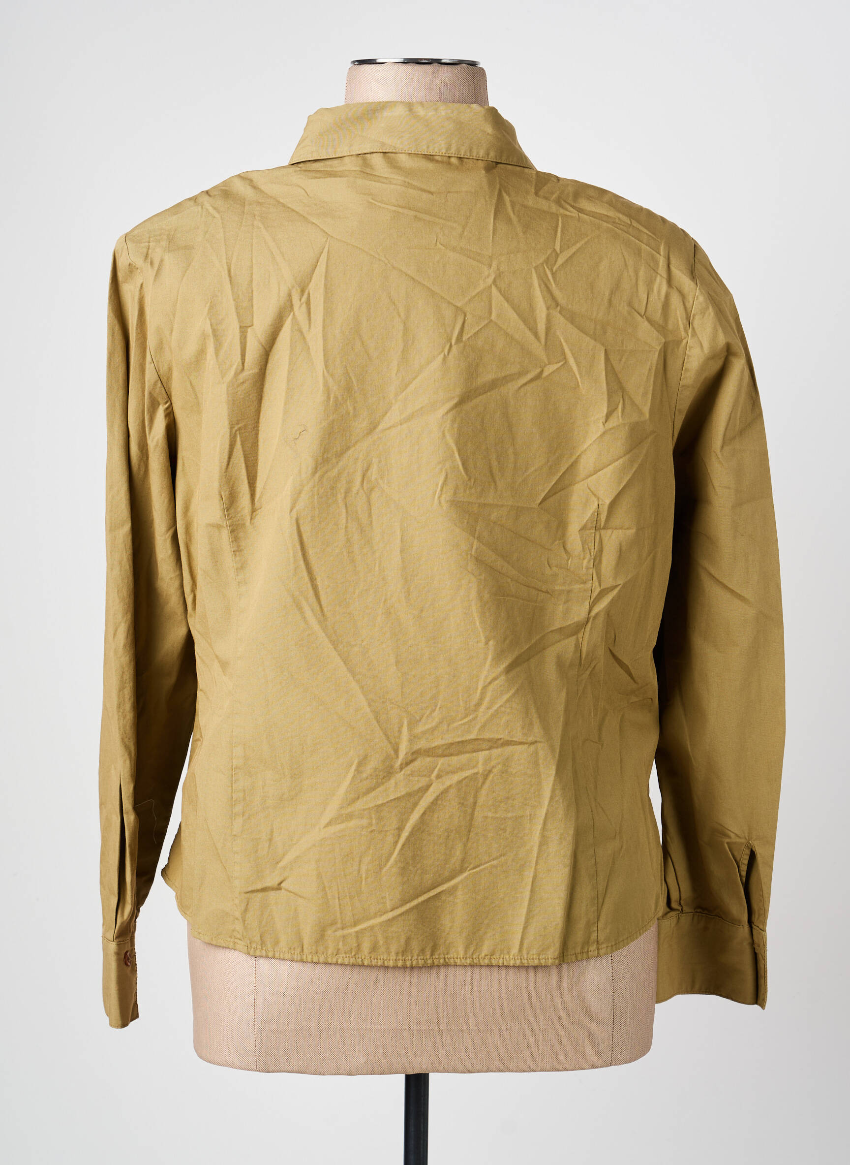 Chemisier coupe cintrée manches longues vert PRUNELLE femme