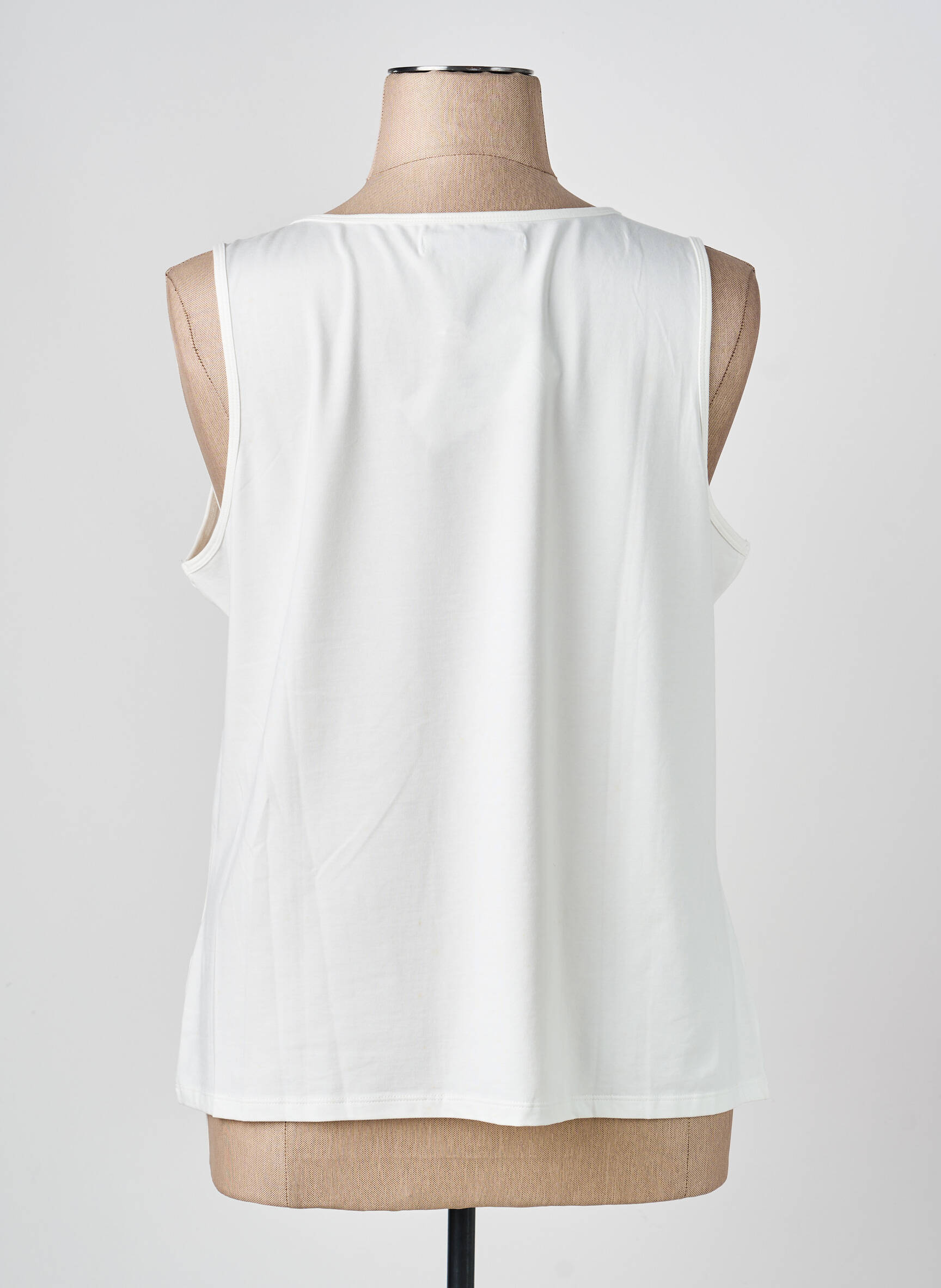 Top stretch sans manche blanc CONCEPT K femme
