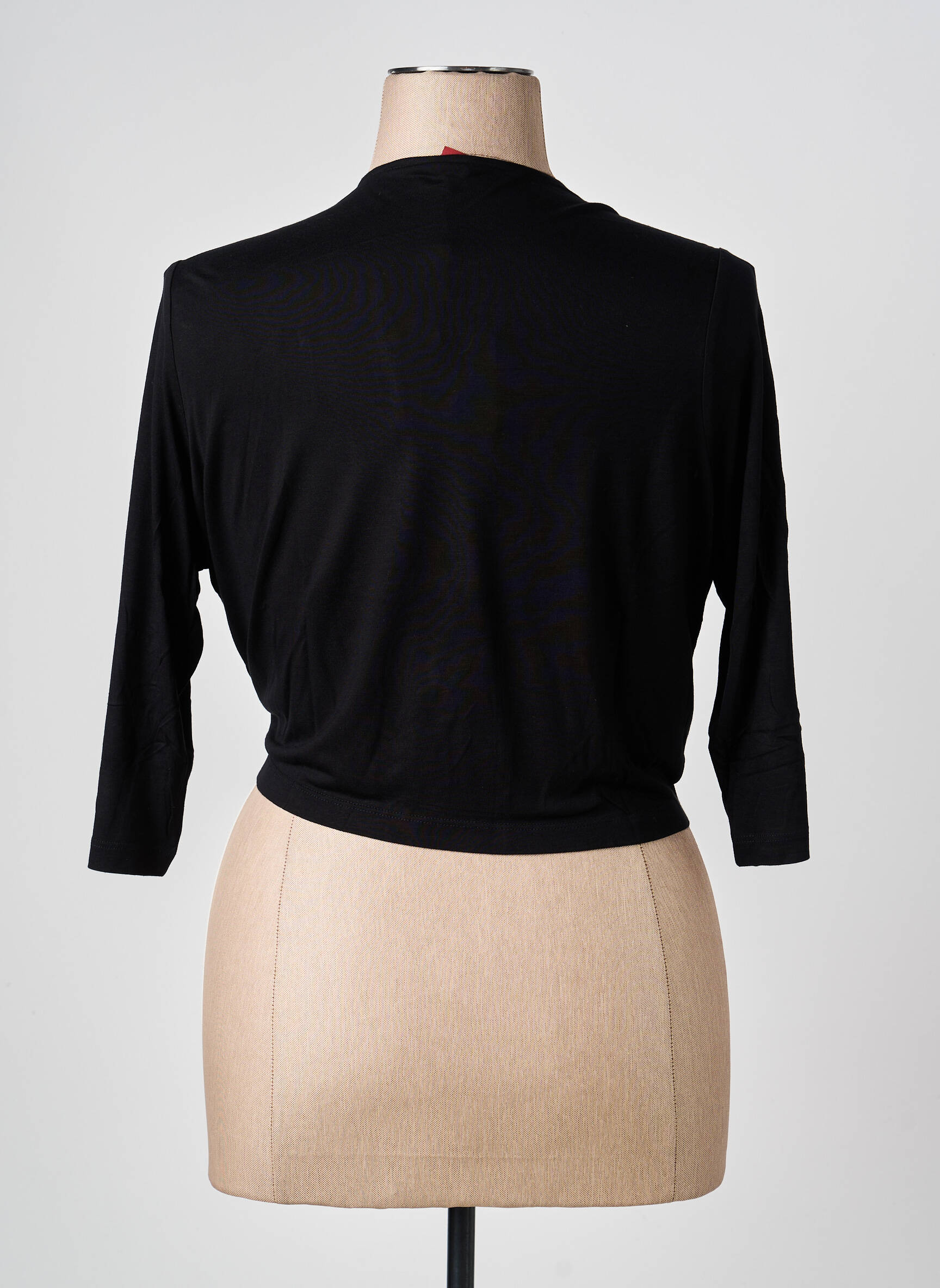 Gilet cache-cœur stretch noir OLSEN femme