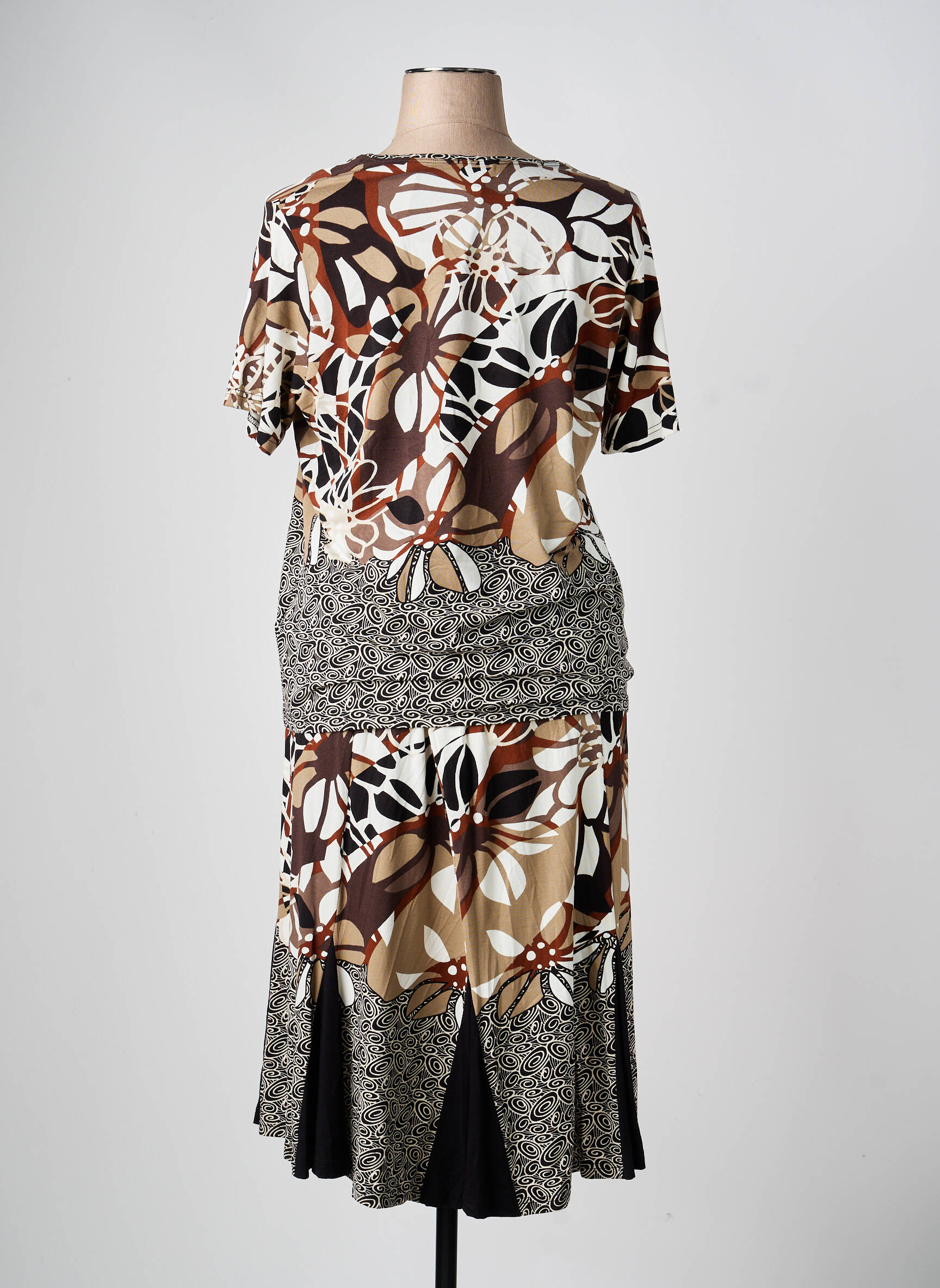 Ensemble jupe coupe cintrée beige PAUPORTÉ femme