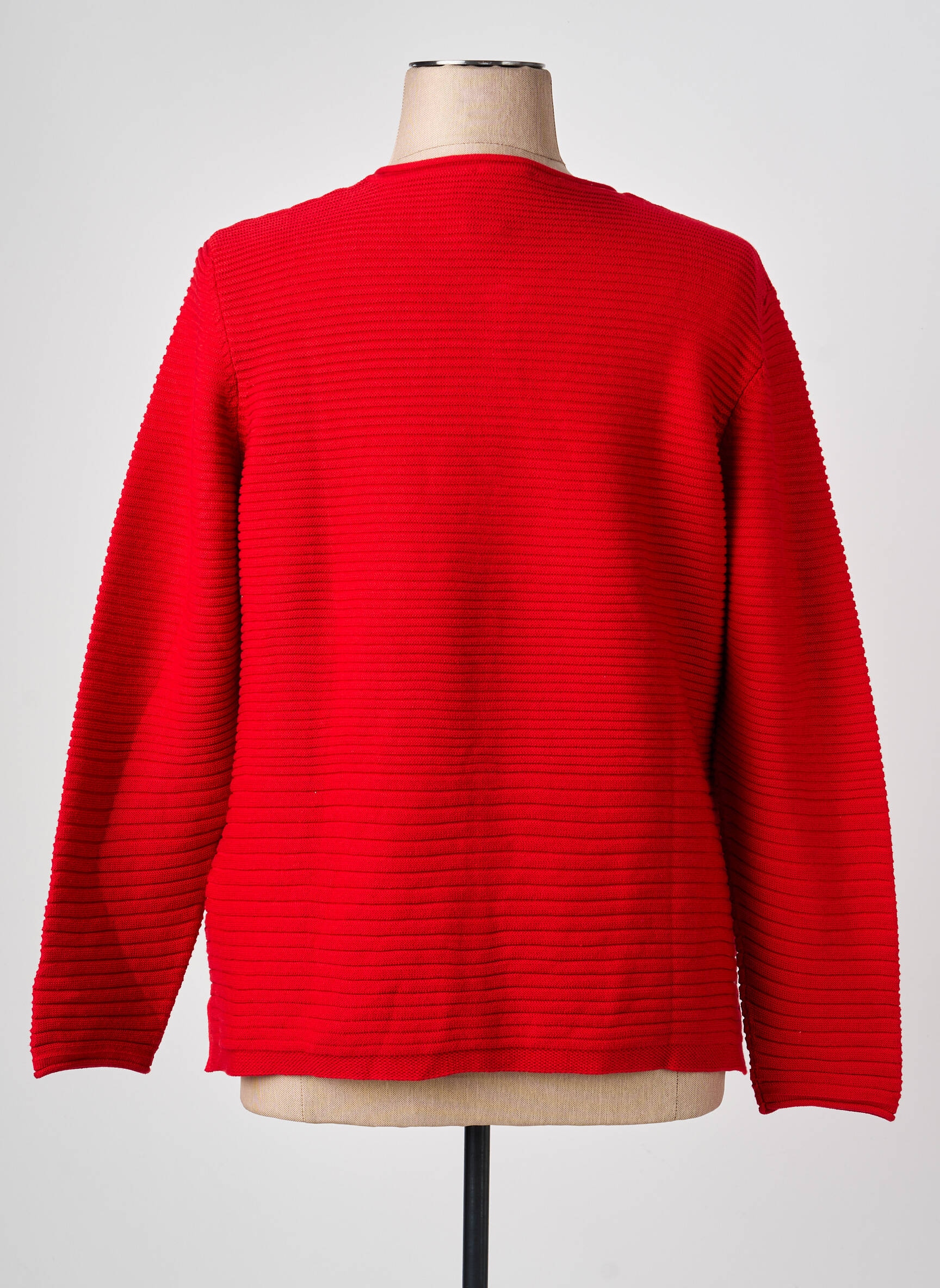 Gilet manches longues col rond rouge OLSEN femme