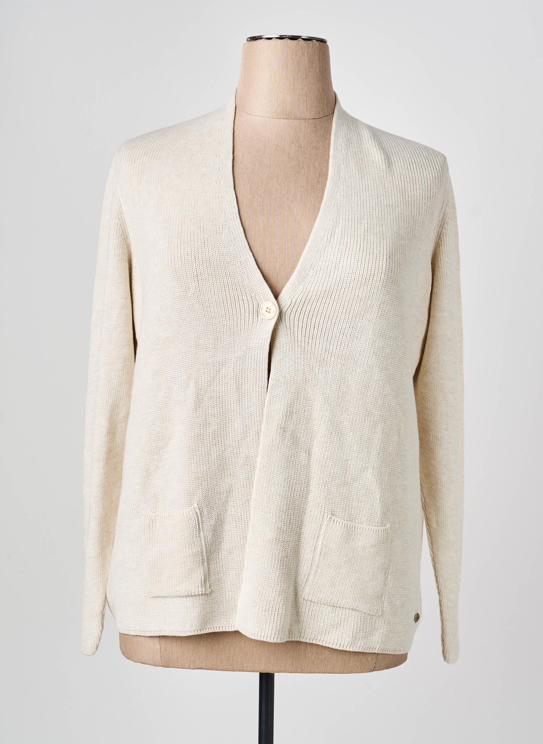 Gilet manches longues stretch beige OLSEN femme