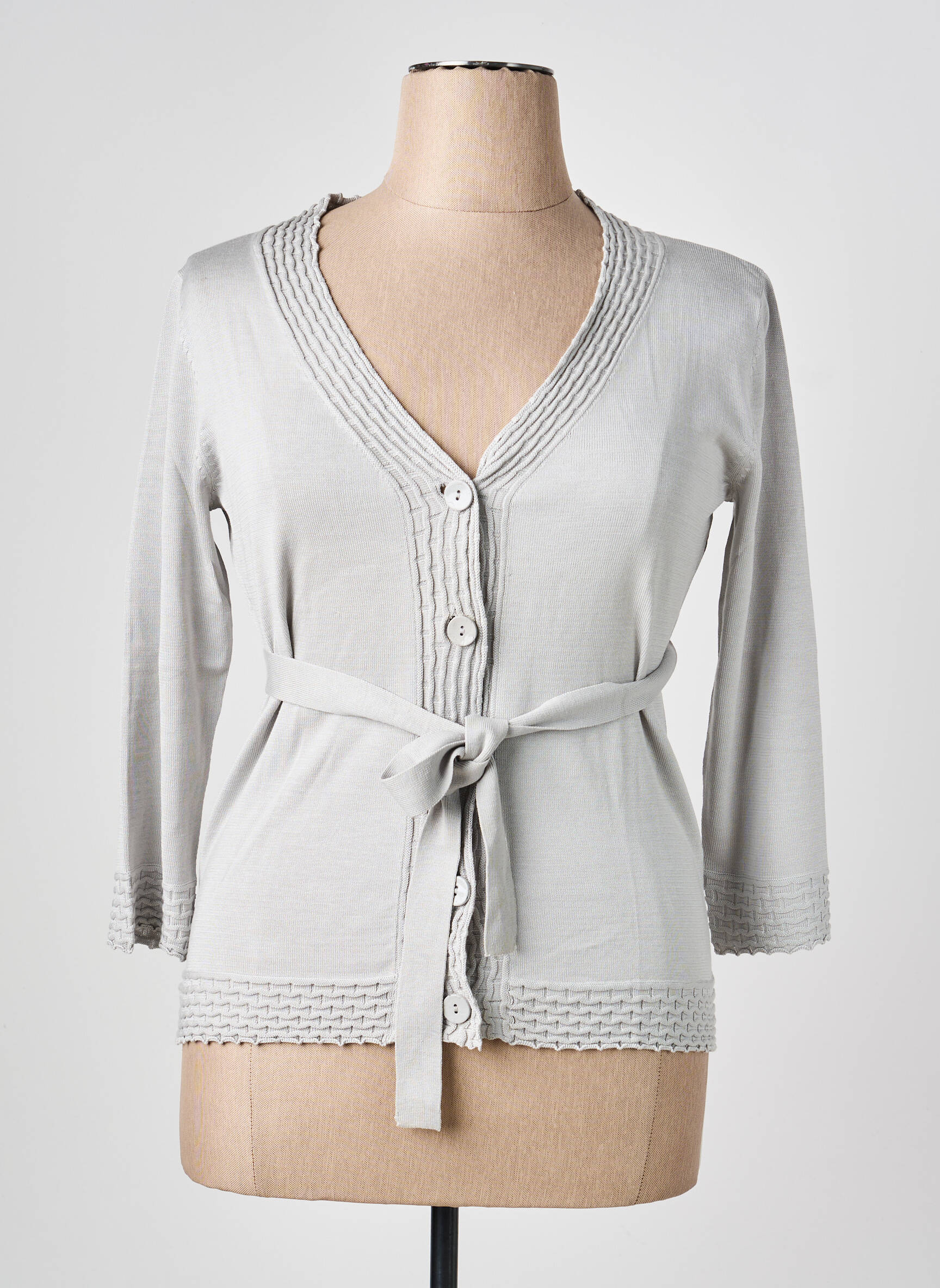Gilet manches longues stretch gris KATMAI femme
