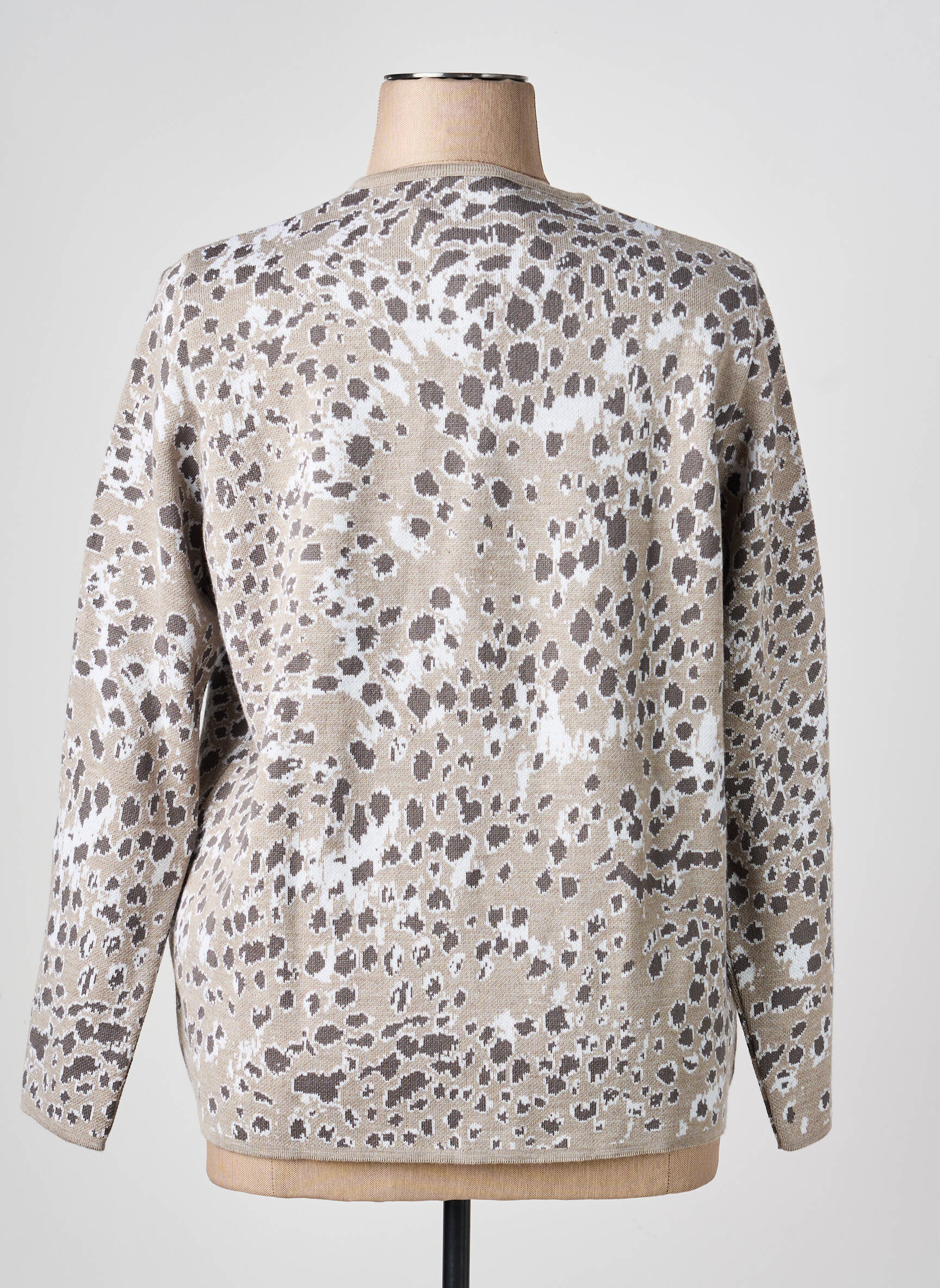 Veste casual col rond gris I.ODENA femme