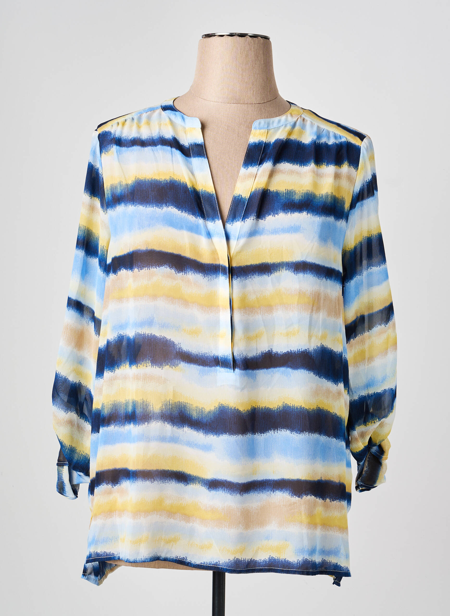 Blouse manches longues manches longues bleu OLSEN femme