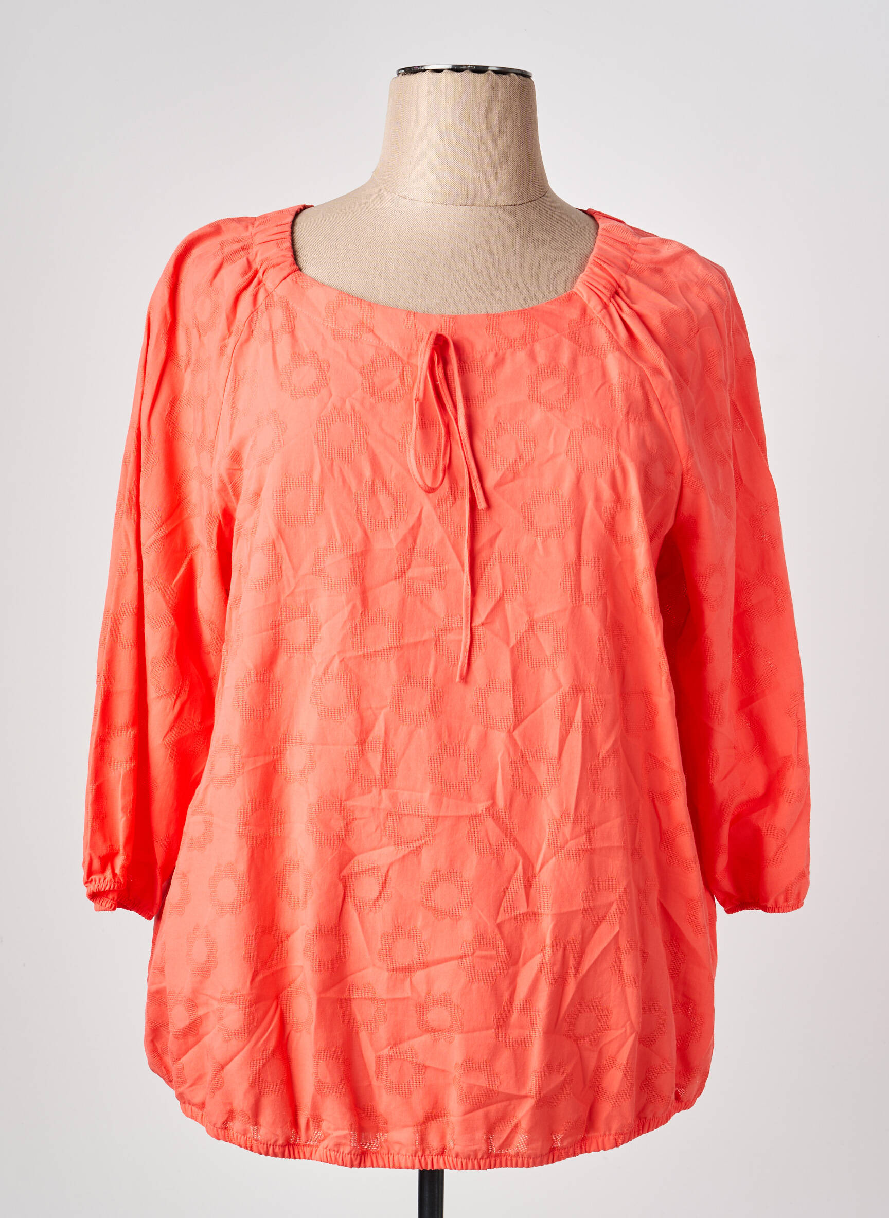 Top col rond manches longues rose RABE femme