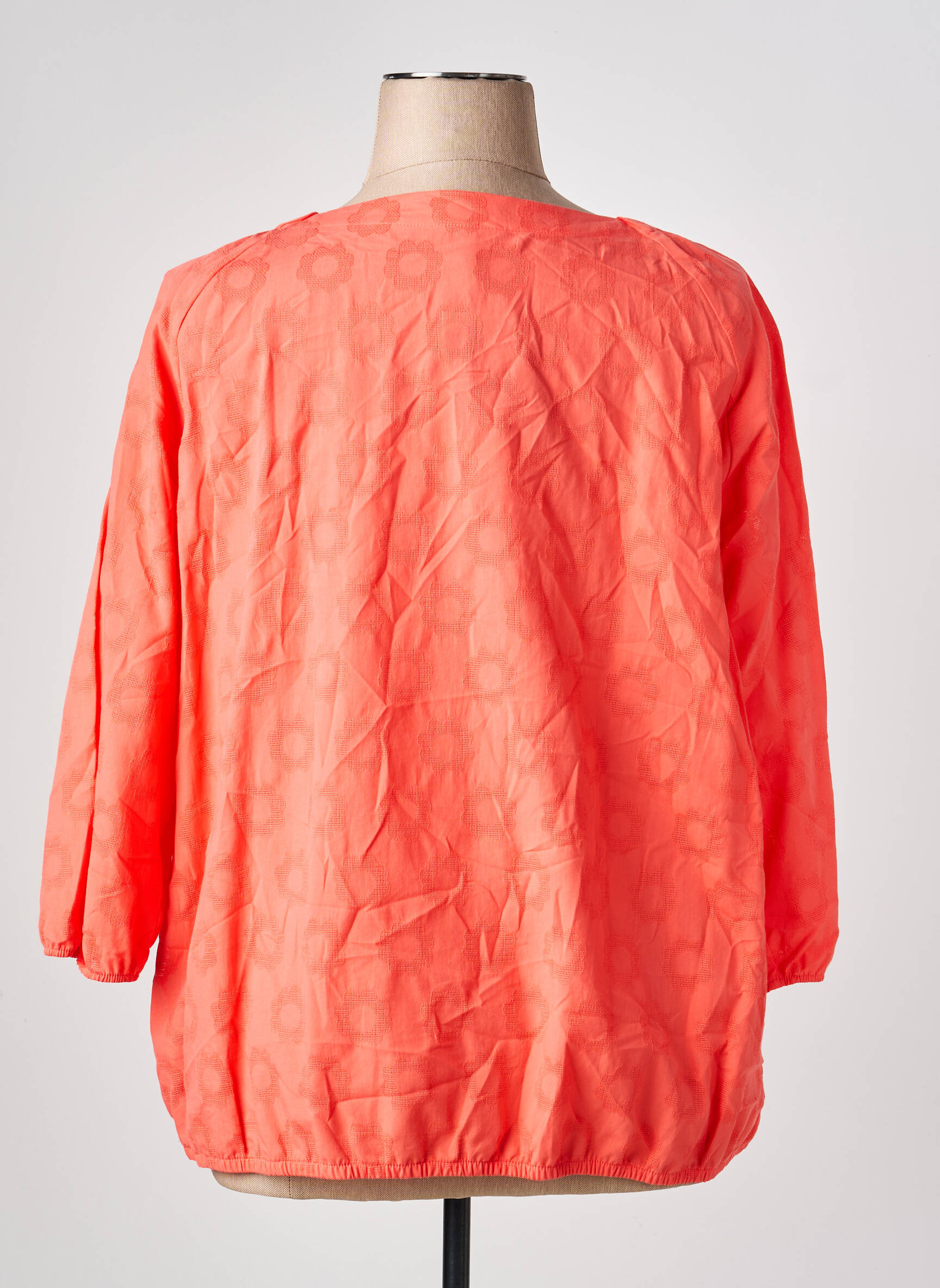 Top col rond manches longues rose RABE femme