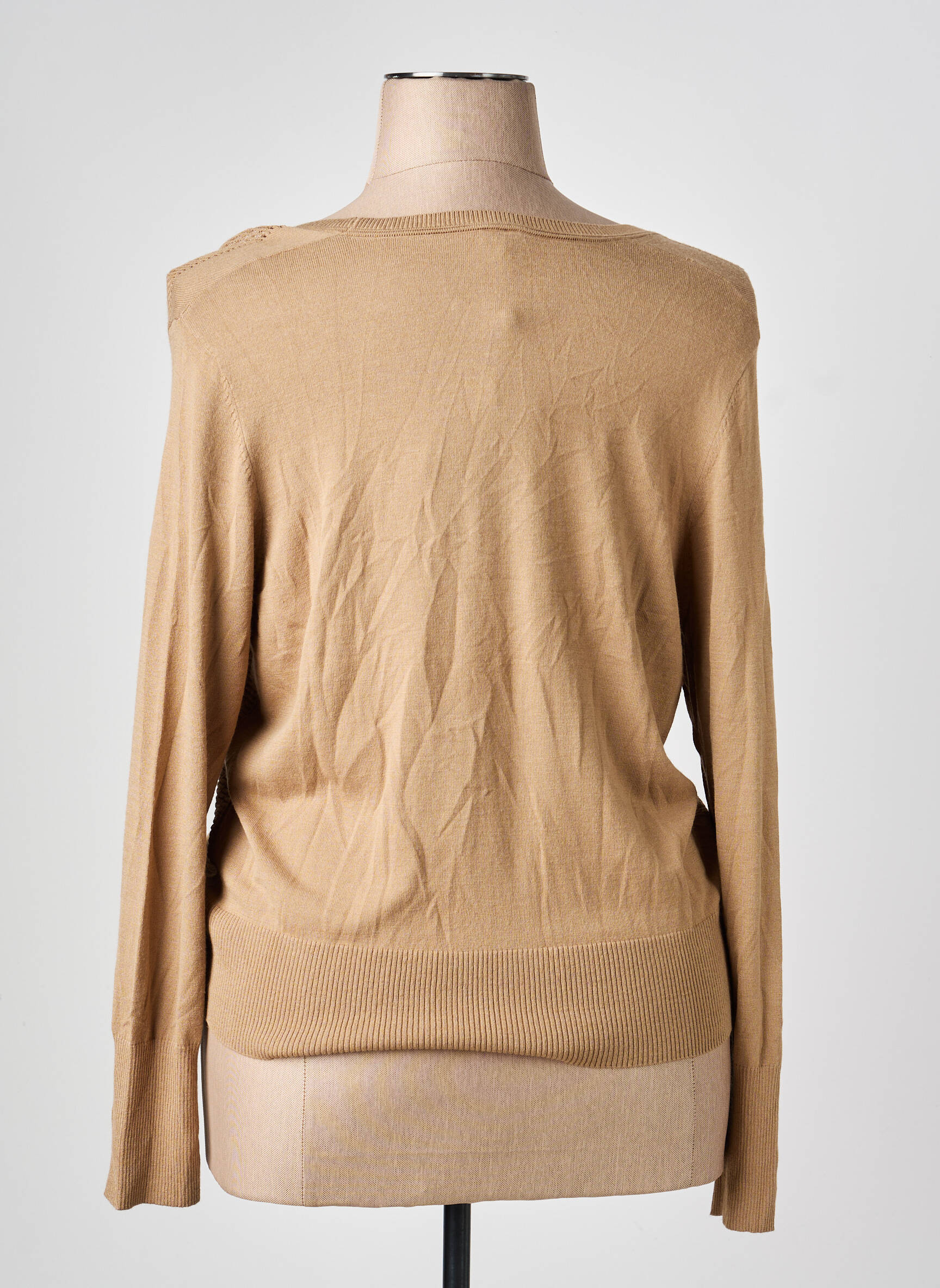 Gilet manches longues stretch marron OLSEN femme