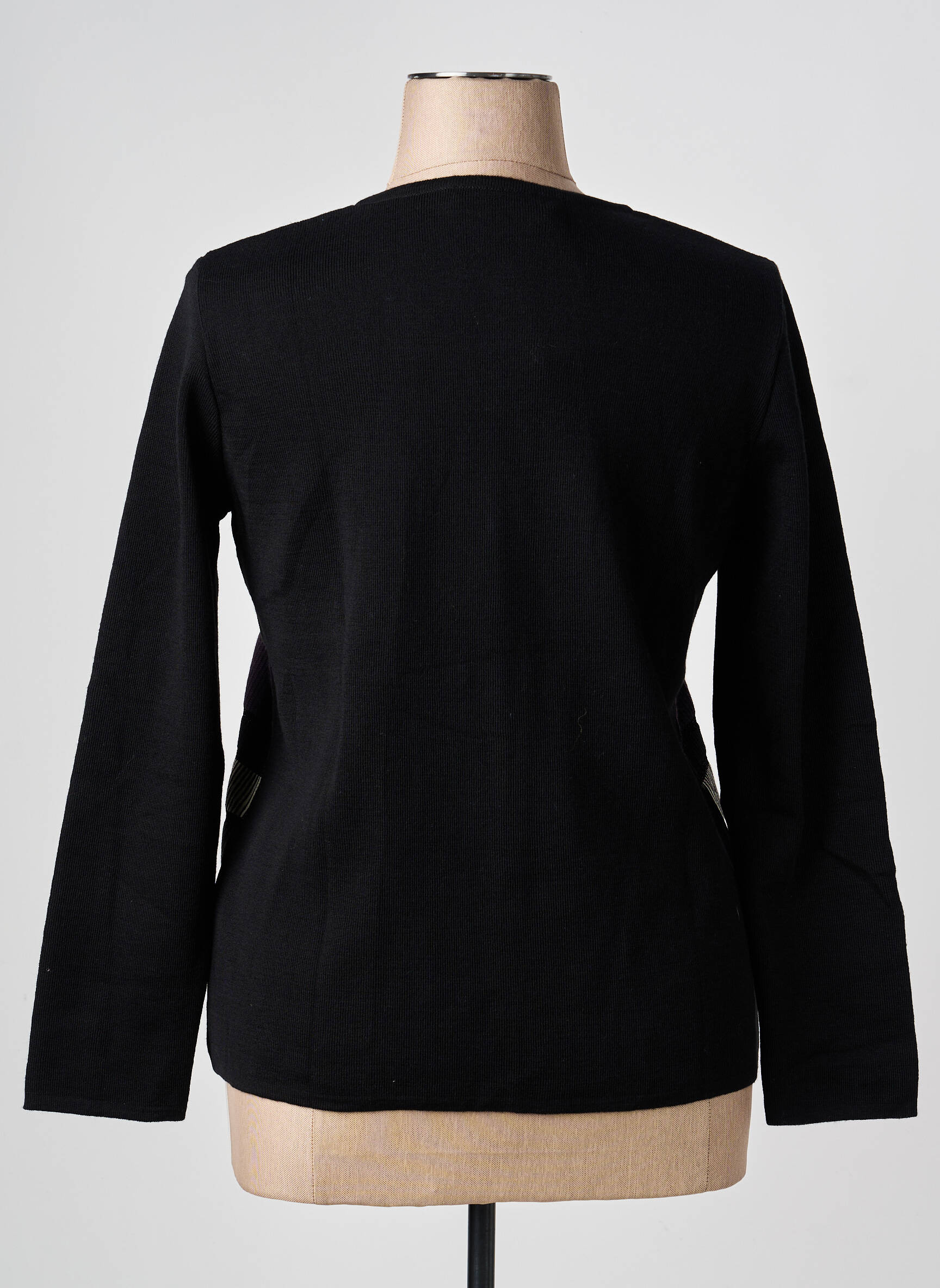 Gilet manches longues col rond noir TELMAIL femme