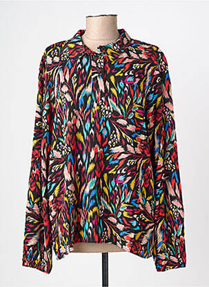 Blouse imprimé fantaisie manches longues noir GEISHA femme