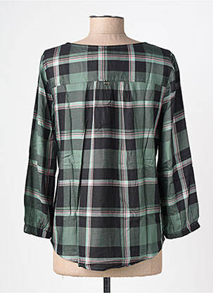 Blouse tissage popeline manches longues vert STREET ONE femme