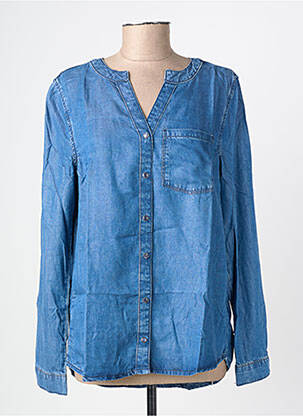 Chemisier coupe droite manches longues bleu STREET ONE femme