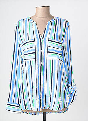 Chemisier coupe droite manches longues bleu STREET ONE femme
