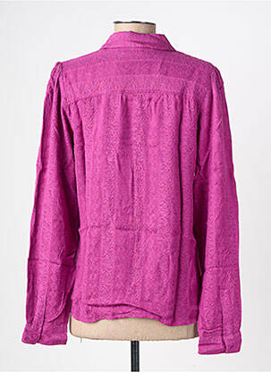 Chemisier imprimé fantaisie manches longues violet GEISHA femme