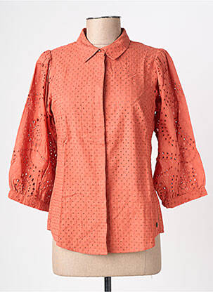 Chemisier coupe cintrée manches 3/4 orange GARCIA femme