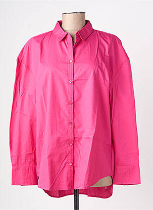 Chemisier coupe droite manches longues rose GARCIA femme