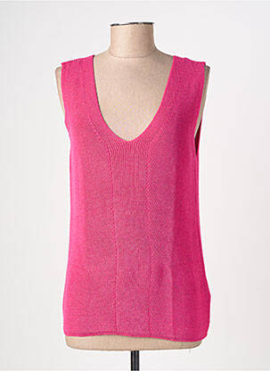 Débardeur col v sans manche rose STREET ONE femme