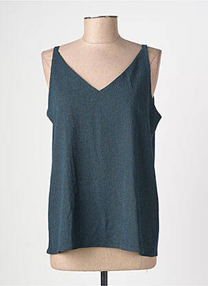 Top stretch sans manche bleu STREET ONE femme