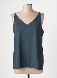 Top stretch sans manche bleu STREET ONE femme