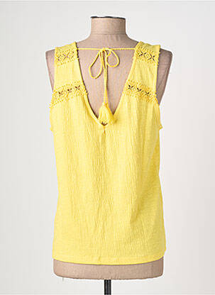 Top stretch sans manche jaune GARCIA femme