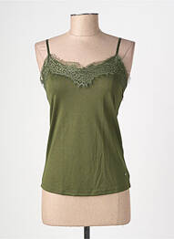 T-shirt coupe cintrée fines bretelles vert GARCIA femme