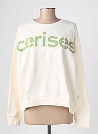 Sweat-shirt manches longues manches longues beige LE TEMPS DES CERISES fille