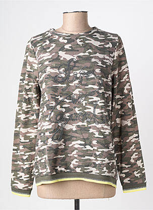 Sweat-shirt manches longues manches longues vert STREET ONE femme