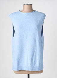 Pull coupe droite sans manche bleu STREET ONE femme