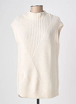 Pull coupe droite sans manche beige STREET ONE femme
