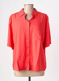 Chemisier coupe droite manches courtes rouge GARCIA femme