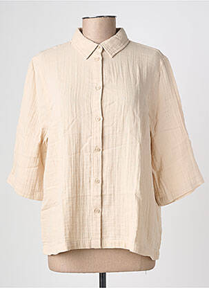 Chemisier coupe droite manches longues beige STREET ONE femme