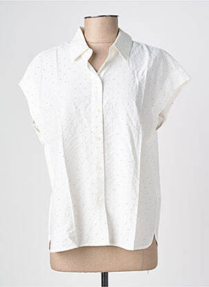 Chemisier coupe droite sans manche blanc GEISHA femme
