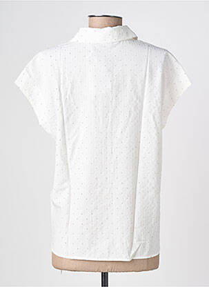 Chemisier coupe droite sans manche blanc GEISHA femme