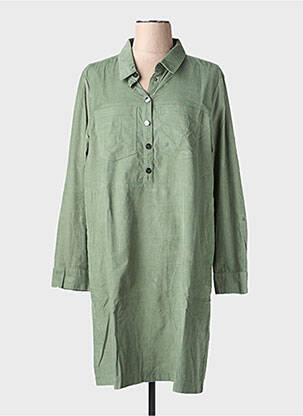Robe mi-longue manches longues manches longues vert STREET ONE femme