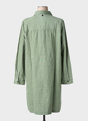 Robe mi-longue manches longues manches longues vert STREET ONE femme