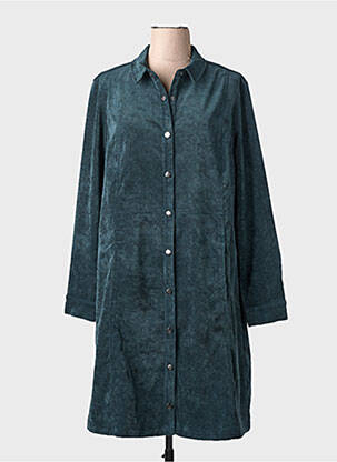 Robe mi-longue manches longues manches longues vert STREET ONE femme