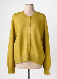 Gilet manches longues resserrée sur le bas vert GEISHA femme