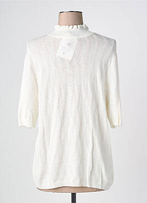 Pull coupe cintrée manches courtes blanc BREIZH ANGEL femme